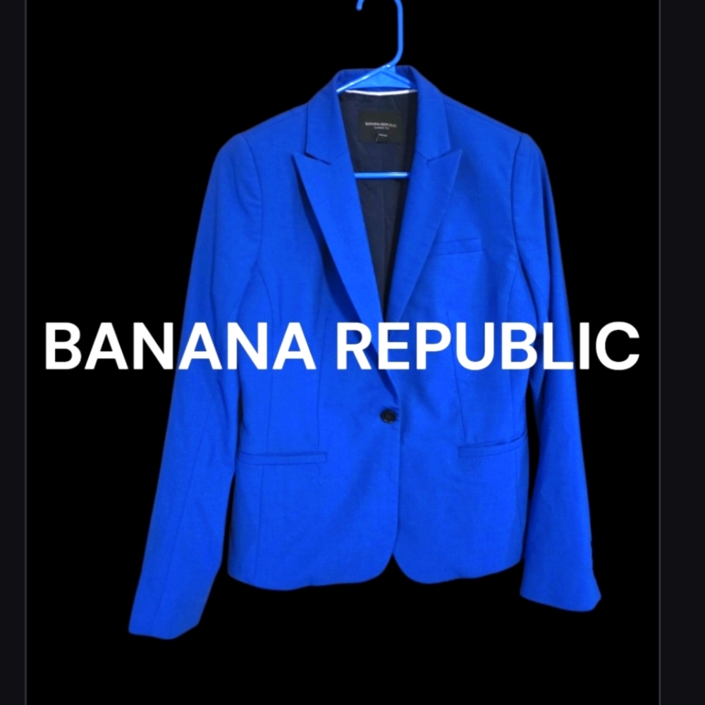 Banana Republic Vibrant Blue Jacket/Blazer
